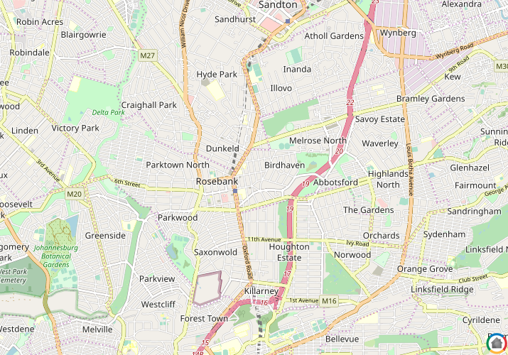 Map location of Melrose